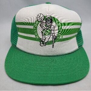 Vintage Boston Celtics Universal Industries Foam Trucker Snapback Green/White